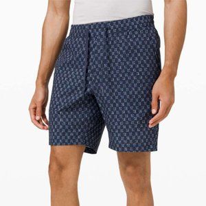 Lululemon Bowline Short - 8", Large, Ikat Check True Navy
